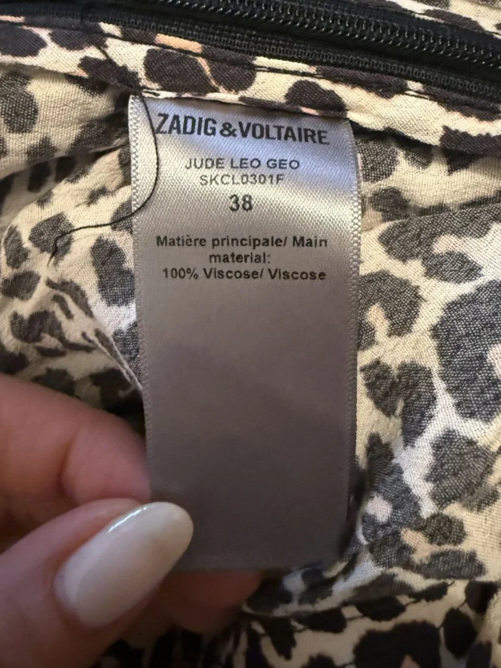 Zadig & Voltaire Jude Leopard Print Pleated Midi Skirt Pockets Size 38 M [jb] - Picture 8 of 10